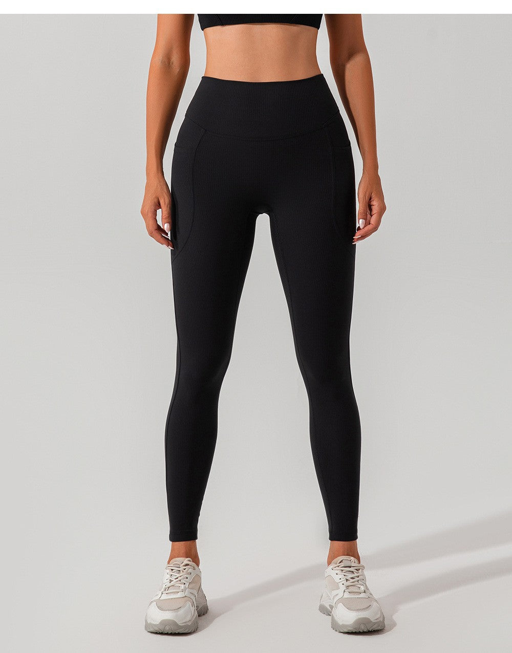 Legging Femme Taille Haute Côtelé – Fitness & Activewear