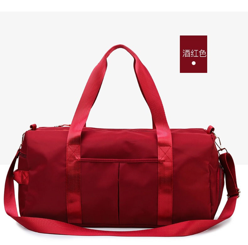 Nildras Sport Fitness Gym Bag with Shoes Compartment Travel Overnight Shoulder Weekender Duffel Bag