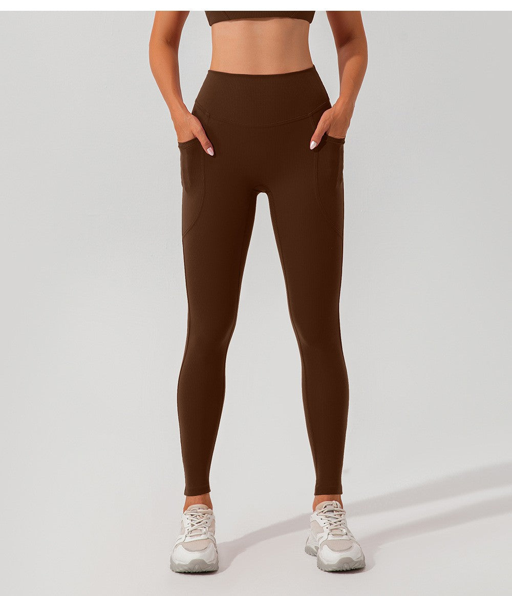 Legging Femme Taille Haute Côtelé – Fitness & Activewear