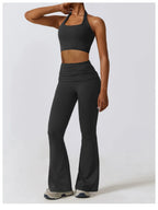 Combinaison Activewear Sculptante Évasée Dos Nu