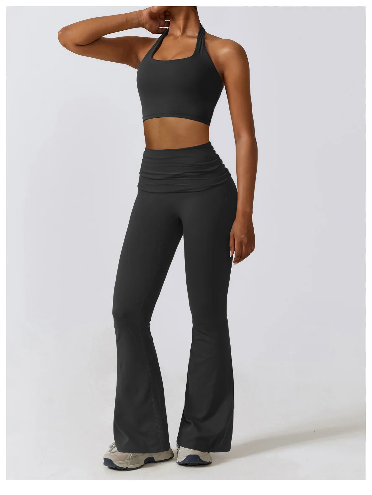 Combinaison Activewear Sculptante Évasée Dos Nu