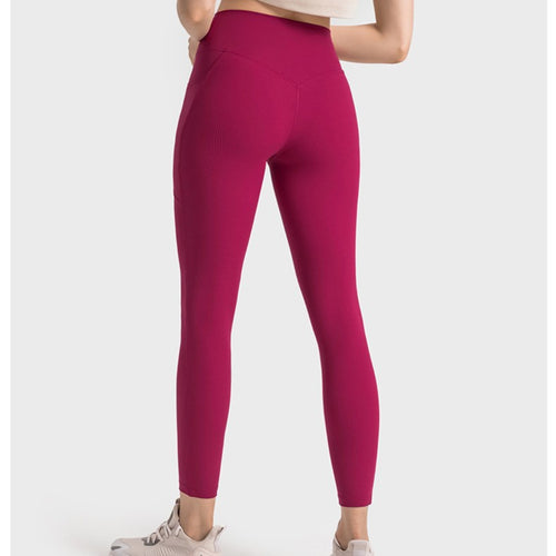 Legging Femme Taille Haute Côtelé – Fitness & Activewear