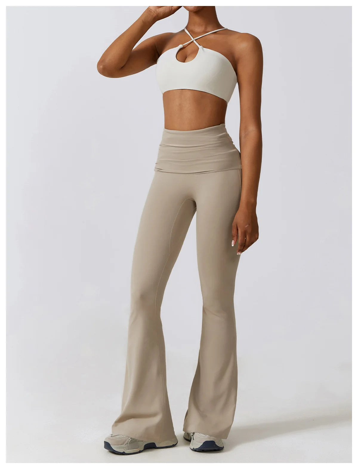 Combinaison Activewear Sculptante Évasée Dos Nu