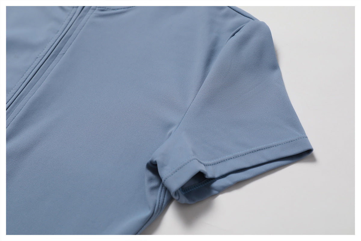 Combinaison Short Sculptante Zippée Sans Coutures