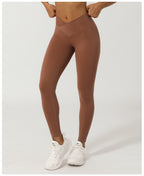 Legging de Sport Femme Taille Haute Croisée