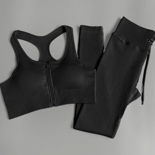 Ensemble de Sport Femme 5 Pièces Côtelé