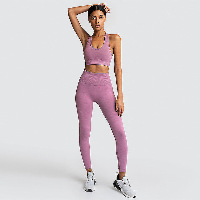 Ensemble Fitness Femme Sculptant – Legging Taille Haute