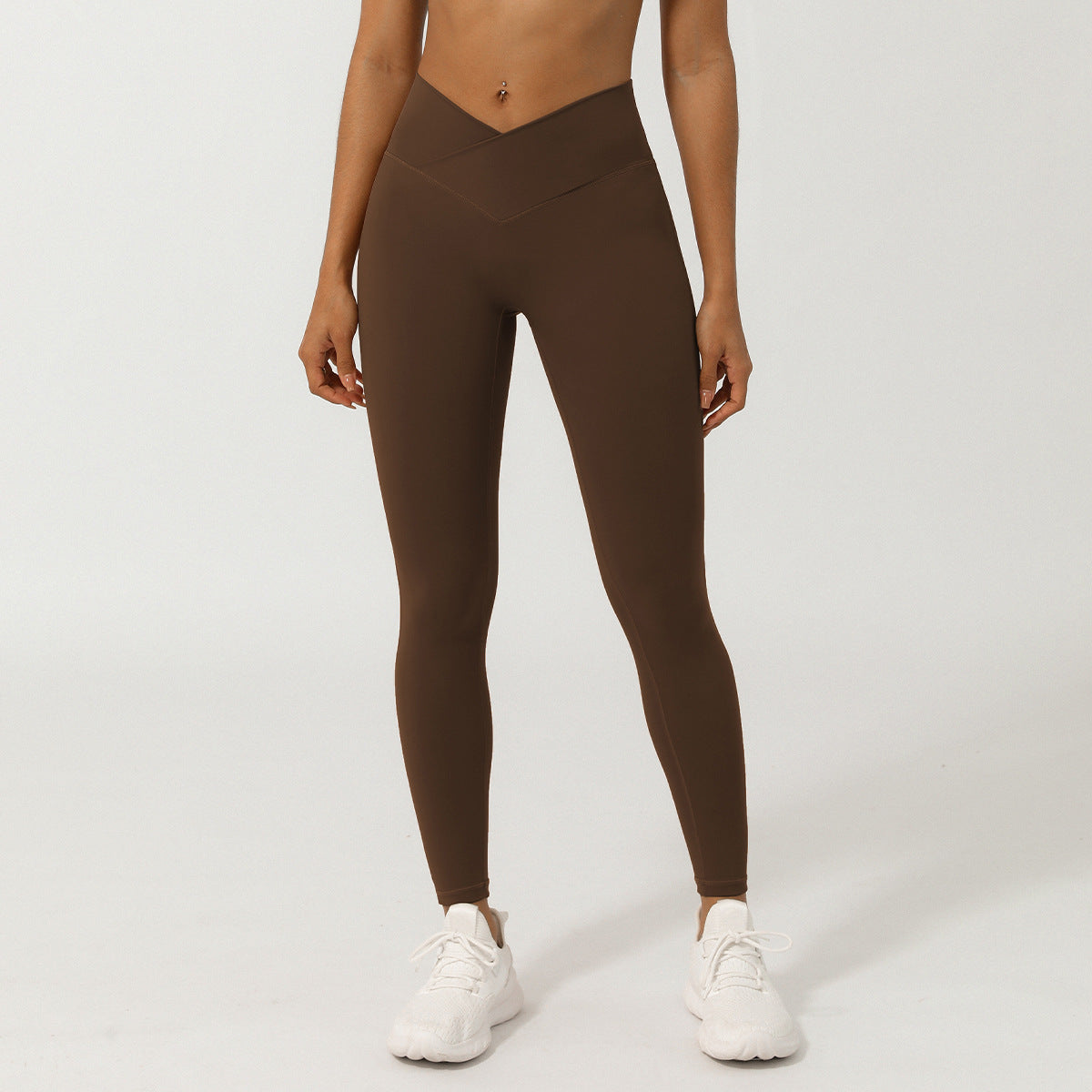 Legging de Sport Femme Taille Haute Croisée