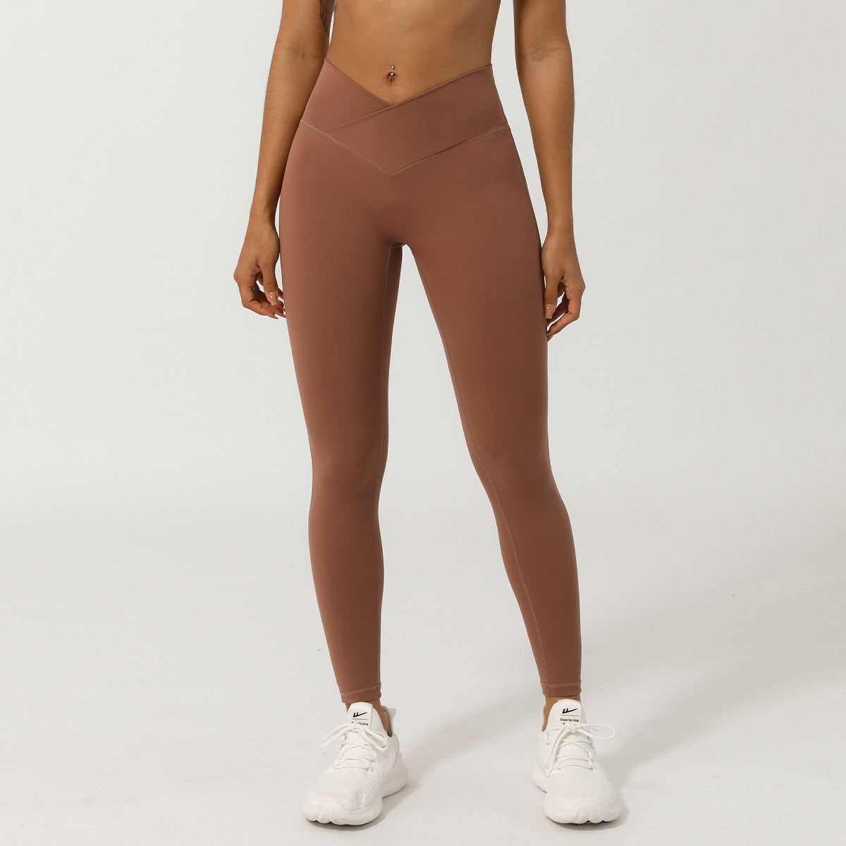 Legging de Sport Femme Taille Haute Croisée