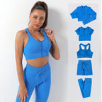 Ensemble de Sport Femme 5 Pièces Côtelé