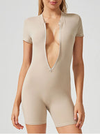 Combinaison Short Femme Zippée