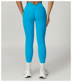 Legging de Sport Femme Taille Haute avec Poches