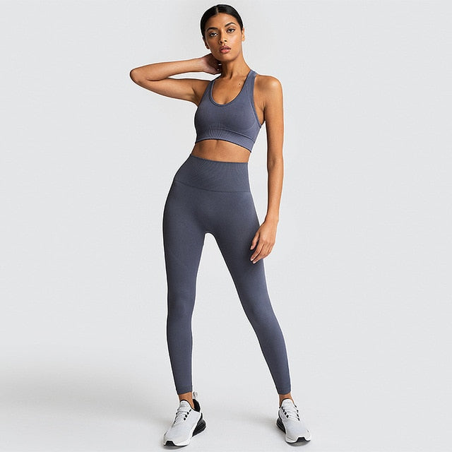 Ensemble Fitness Femme Sculptant – Legging Taille Haute