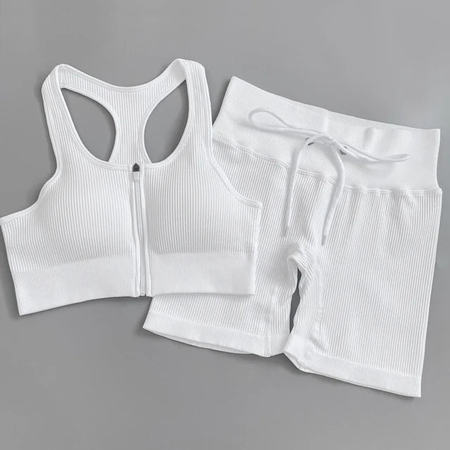 Ensemble de Sport Femme 5 Pièces Côtelé