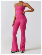 Combinaison Activewear Sculptante Évasée Dos Nu