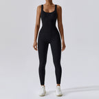 Combinaison Activewear Femme Côtelée Sans Manches