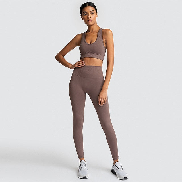 Ensemble Fitness Femme Sculptant – Legging Taille Haute