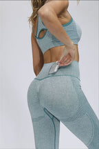Ensemble Fitness Femme avec Poche Zippée