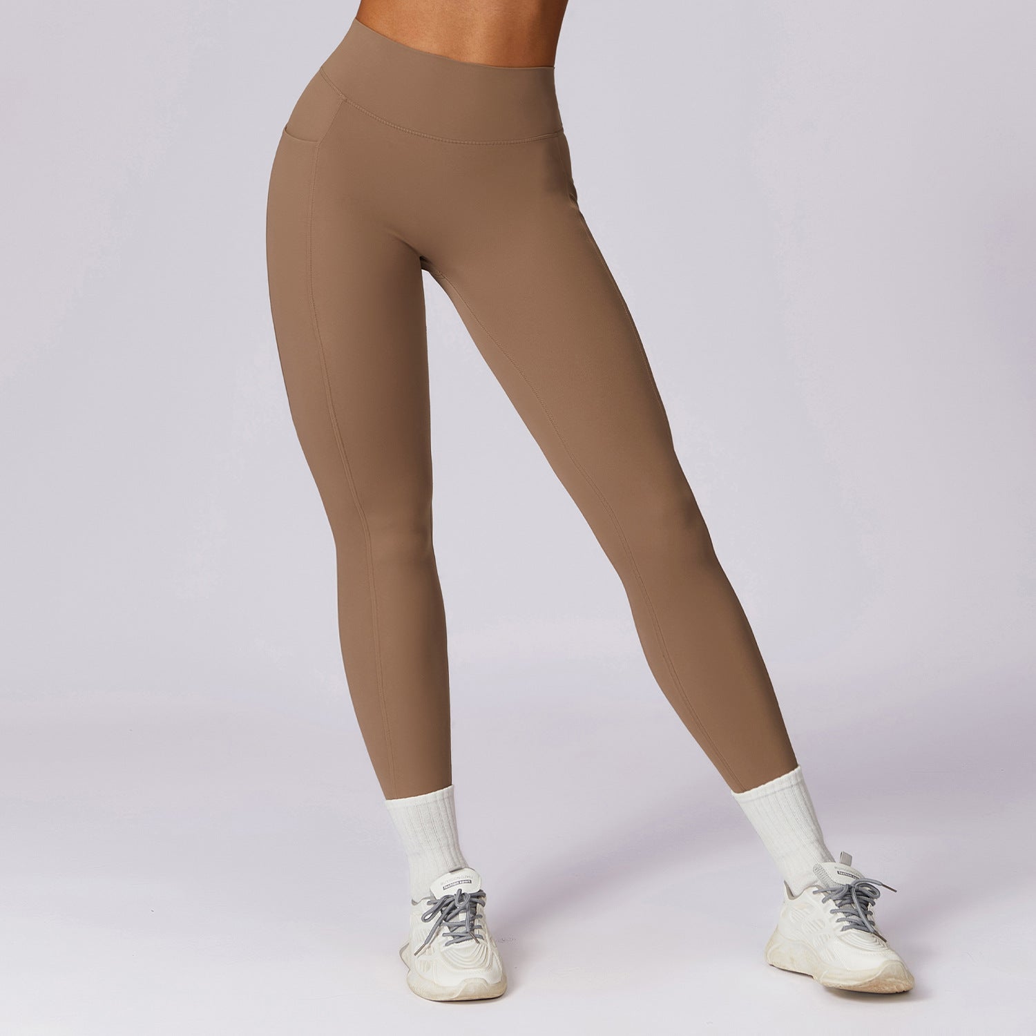 Legging de Sport Femme Taille Haute avec Poches