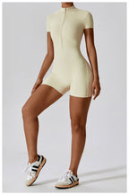 Combinaison Short Sculptante Zippée Sans Coutures