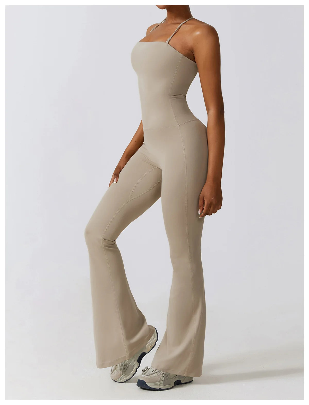 Combinaison Activewear Sculptante Évasée Dos Nu