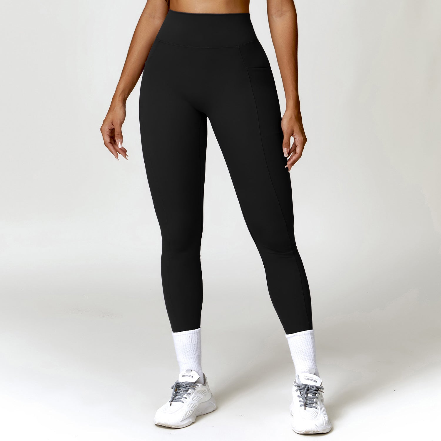 Legging de Sport Femme Taille Haute avec Poches