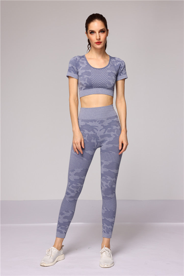 Ensemble de Sport Femme Sans Coutures – Legging Taille Haute & Brassière