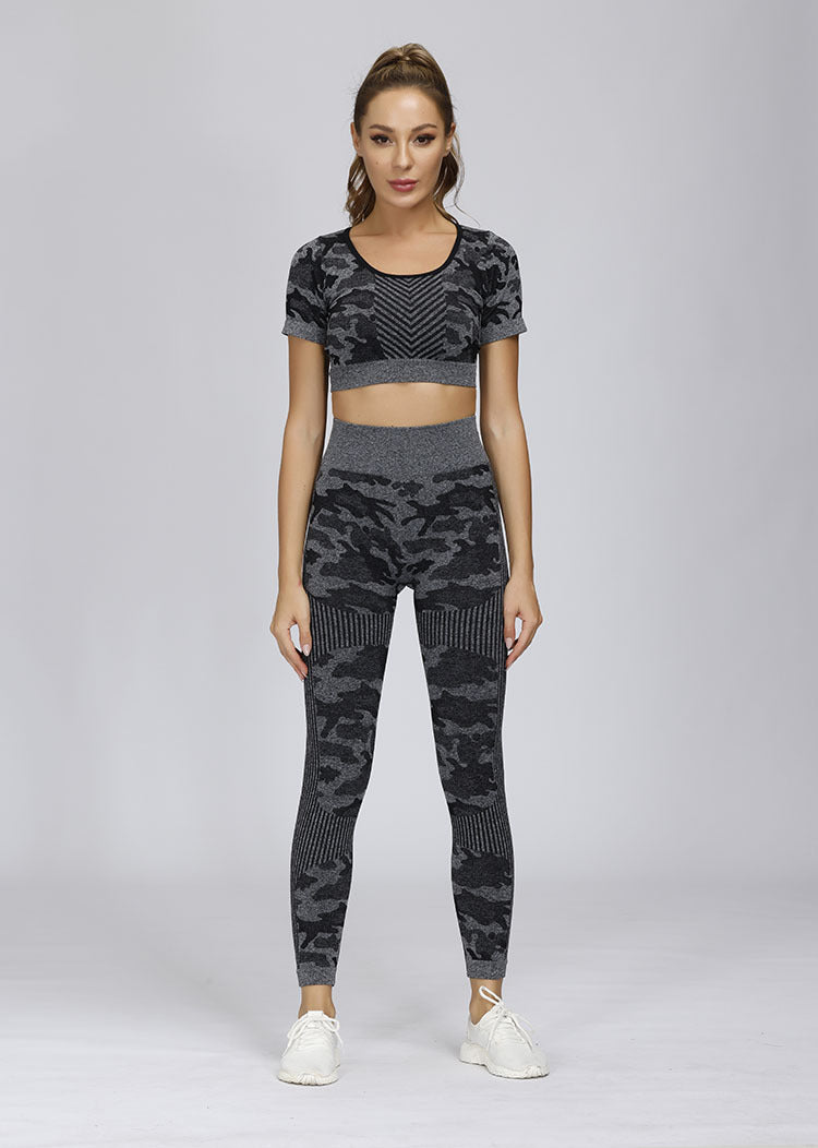 Ensemble de Sport Femme Sans Coutures – Legging Taille Haute & Brassière