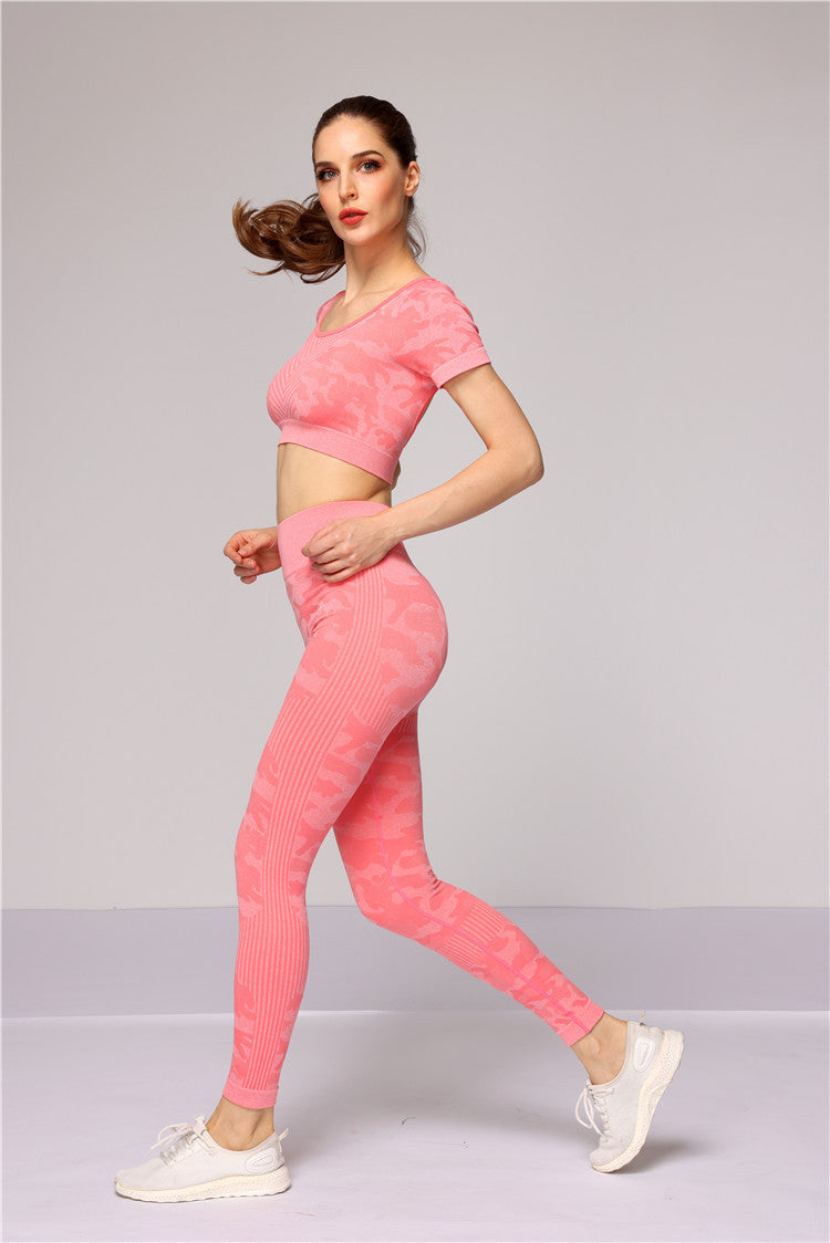 Ensemble de Sport Femme Sans Coutures – Legging Taille Haute & Brassière
