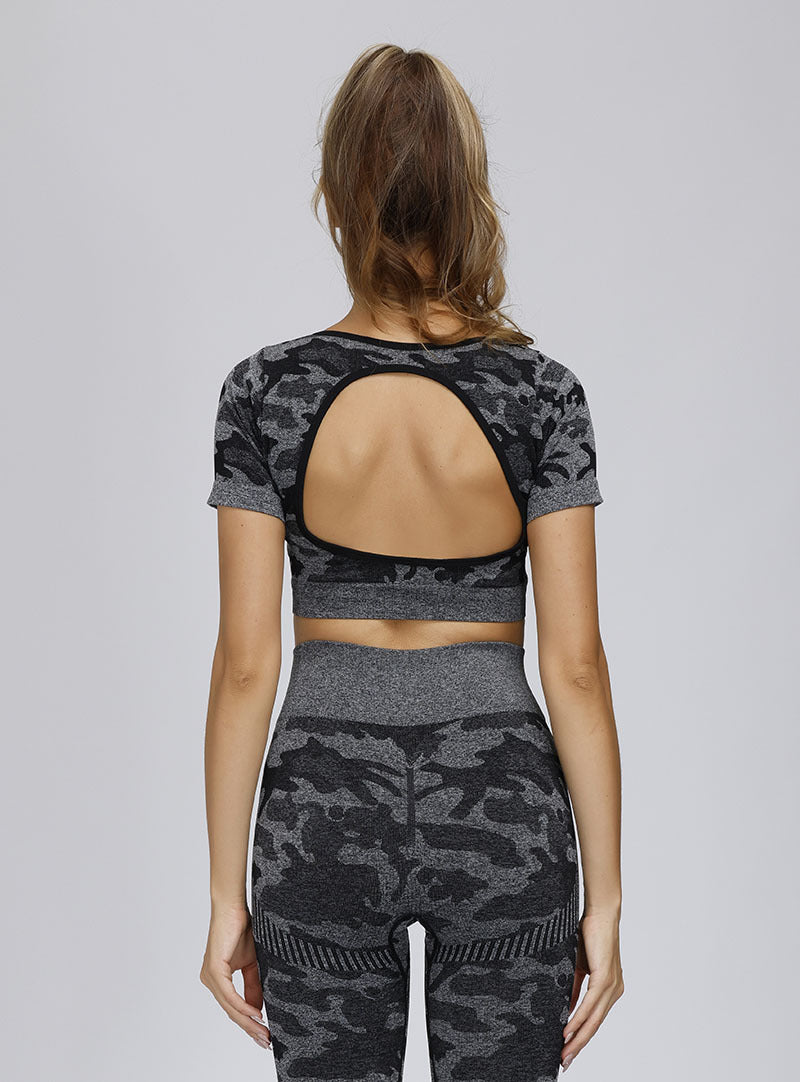Ensemble de Sport Femme Sans Coutures – Legging Taille Haute & Brassière
