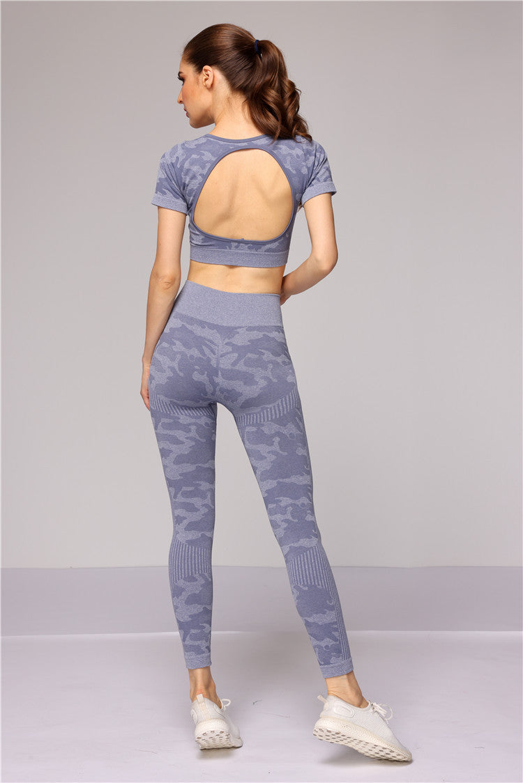 Ensemble de Sport Femme Sans Coutures – Legging Taille Haute & Brassière