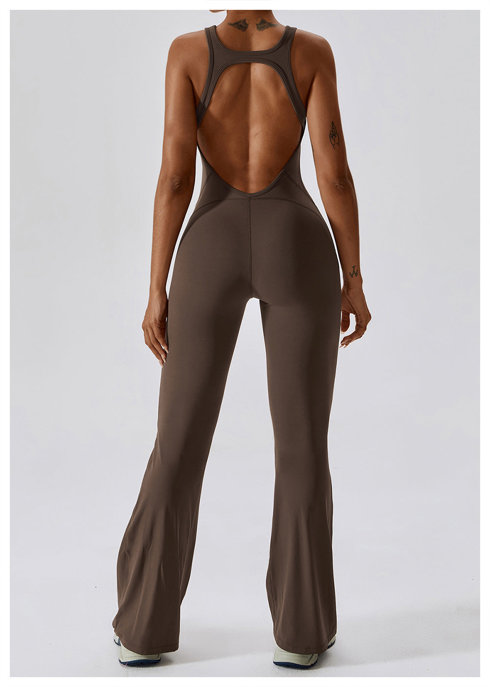 Combinaison Activewear Évasée Femme Dos Ouvert