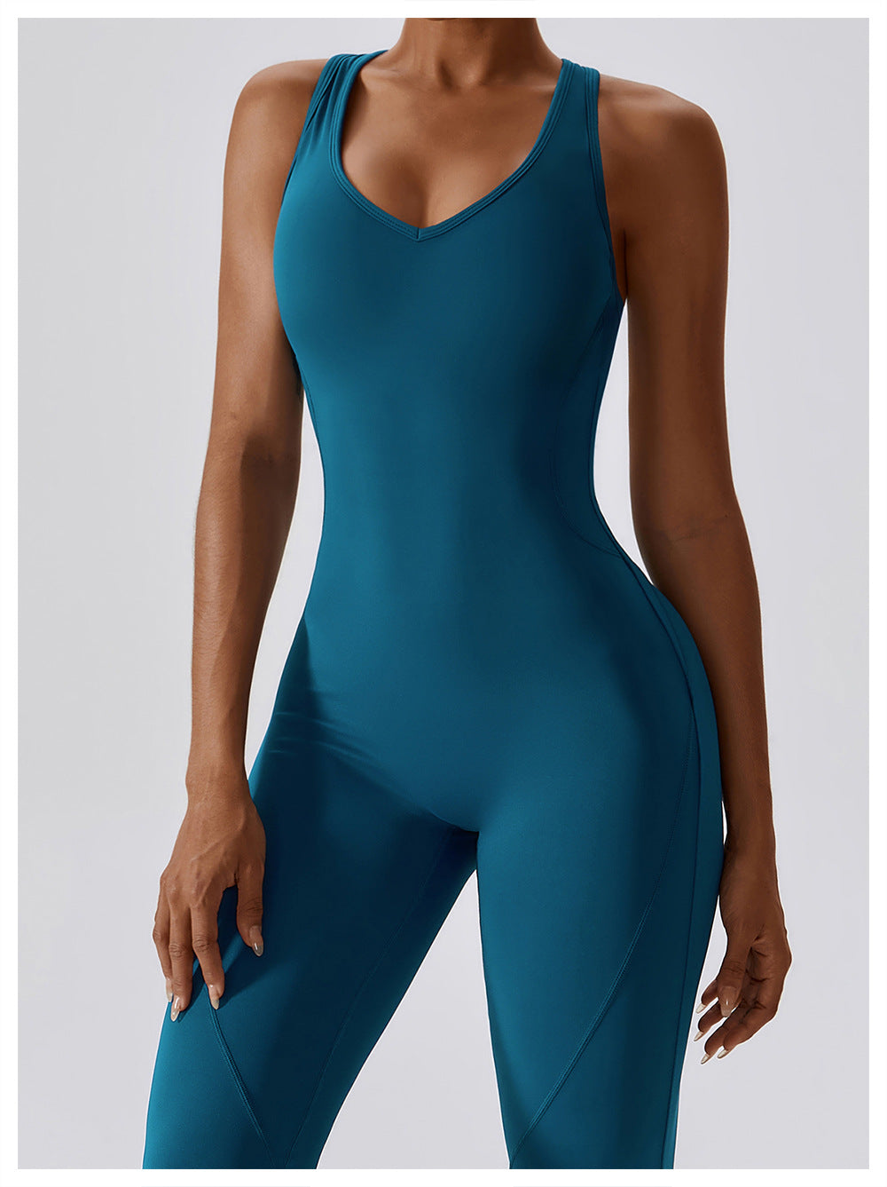 Combinaison Activewear Évasée Femme Dos Ouvert