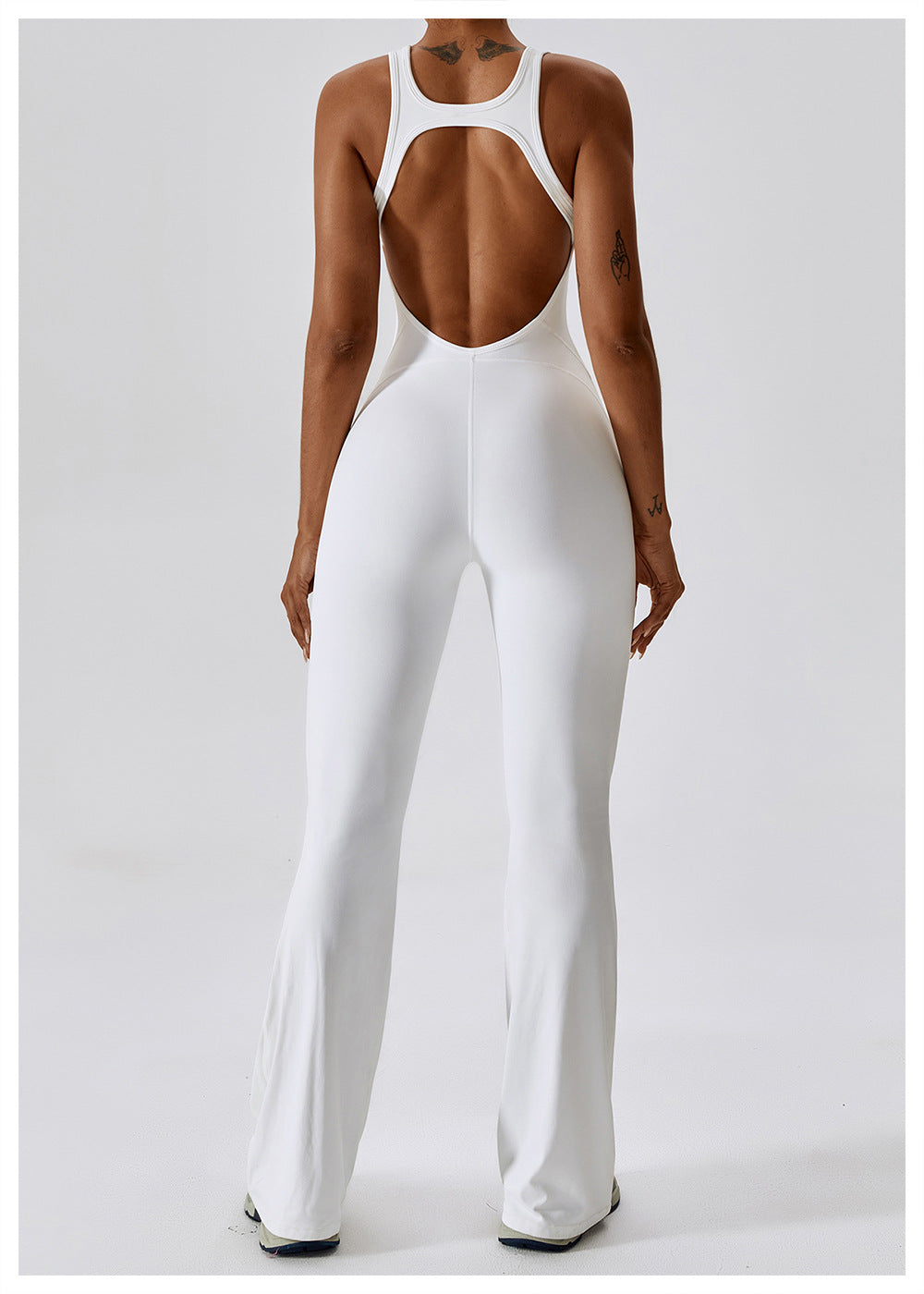 Combinaison Activewear Évasée Femme Dos Ouvert