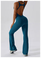 Combinaison Activewear Évasée Femme Dos Ouvert
