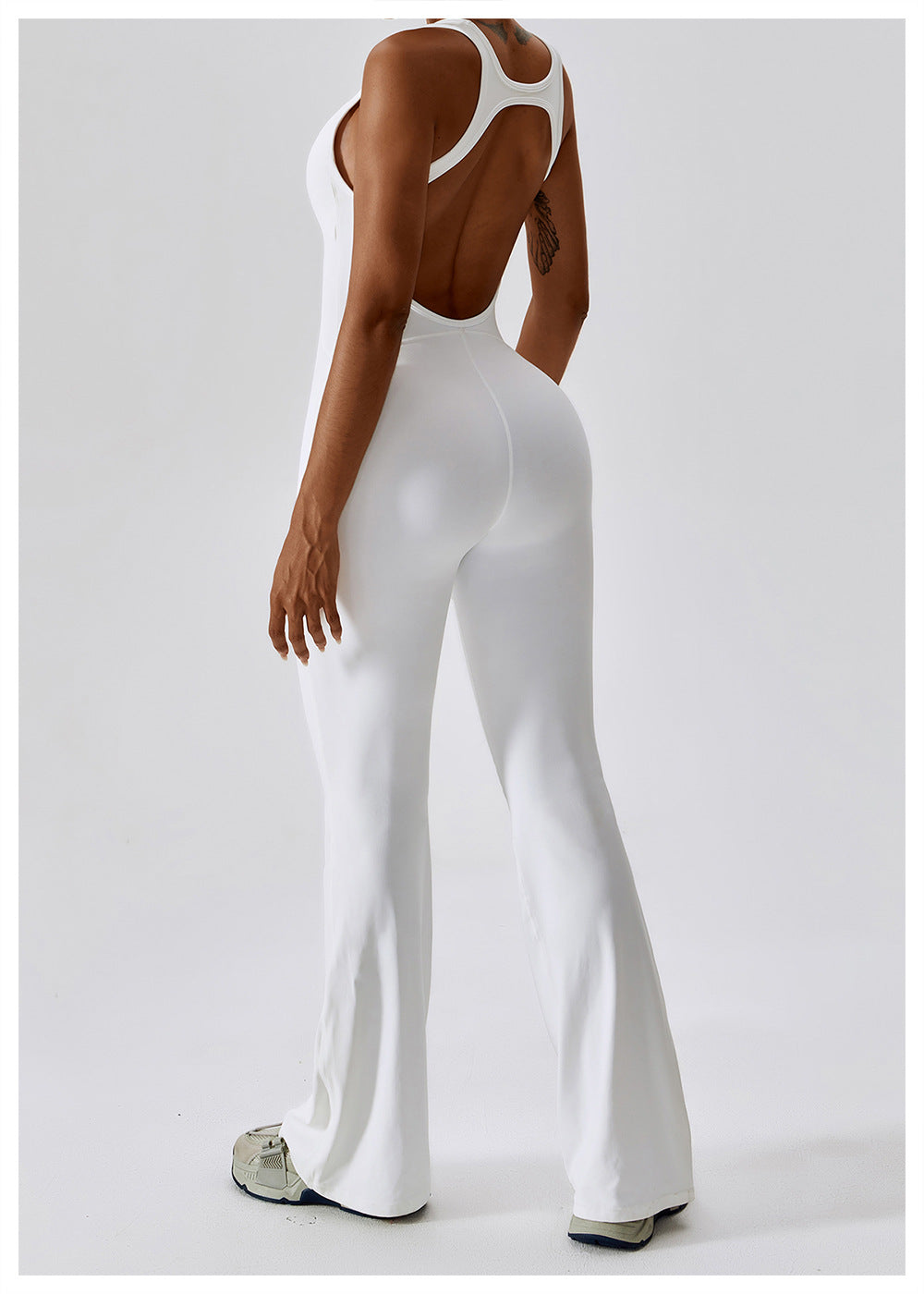 Combinaison Activewear Évasée Femme Dos Ouvert