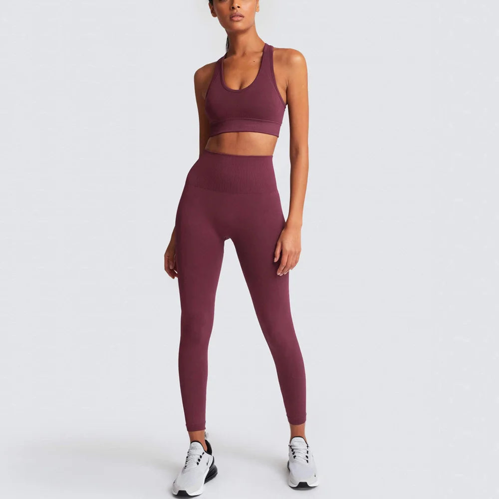 Ensemble Fitness Femme Sculptant – Legging Taille Haute